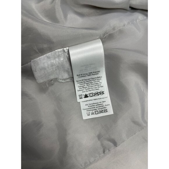 Eddie Bauer Lightweight Packable Womens Puffer Jacket Medium Gray Zip - Picture 6 of 9